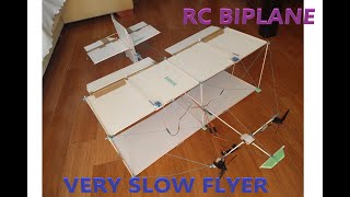 How to build a very slow flyer biplane with depron sheets RC DIY Homemade [upl. by Ursulina98]