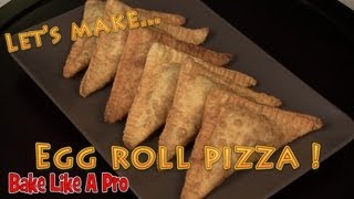 Easy Egg Roll Pizzas Recipe by BakeLikeAPro [upl. by Benkley]