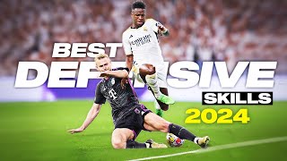 Crazy Defensive Skills amp Tackles in Football 2024 [upl. by Chill]