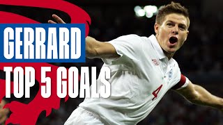 Steven Gerrards Top 5 Goals  Screamer Against Germany  England [upl. by Chemaram743]