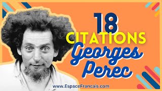 18 citations choisies de Georges Perec [upl. by Pussej]