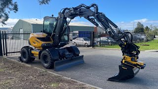 Mecalac 9MWR with engcon EC209 tilt rotator Summit Power handover video [upl. by Haberman990]