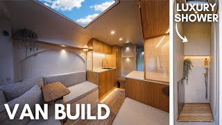 Building a MODERN STEALTH CAMPER VAN in 15 Minutes  DIY Van Build Timelapse for Full time VANLIFE [upl. by Bonnie]