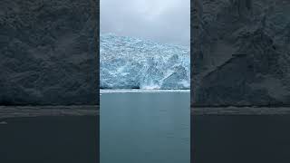 Glacier Calving OMG glacier alaska travel [upl. by Aneroc]