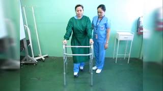 HOW TO USE A WALKERAMBULATION WITH WALKERCaregiving skillscaregiver skillShie la Methuselah [upl. by Lillith662]