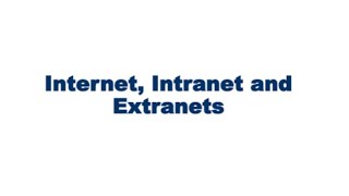 Comparison internet extranet vs intranet [upl. by Hairas]