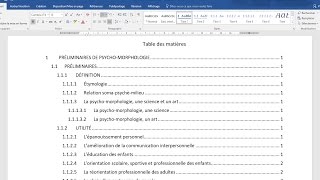 Créer une TABLE DES MATIÈRES automatique Cours WORD  Numérotation des titres  STYLES [upl. by Older439]