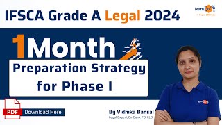 IFSCA Legal 2024  1 Month Preparation Strategy for Phase I  By Vidhika Mam [upl. by Thury362]