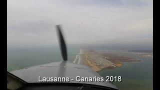 Vol VFR LausanneCanaries en avion privé  Jour 1 [upl. by Notsnorb]