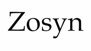 How to Pronounce Zosyn [upl. by Cesya]