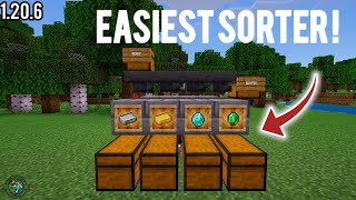 Minecraft EASY Automatic Sorting Systemin Bedrock 120 MCPEXboxPS4Nintendo SwitchWindows 10 [upl. by Huber268]