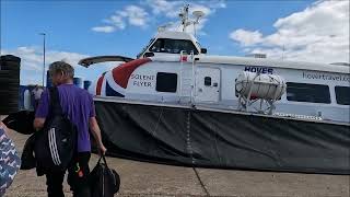 Hovertravel Hovercraft Journey  Southsea Portsmouth To Ryde Isle Of Wight  July 2022  kittikoko [upl. by Moffat]