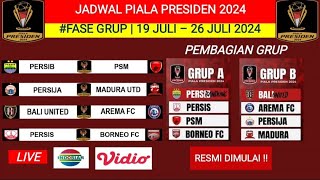 RESMI DIMULAI‼️PIALA PRESIDEN 2024‼️PERSIB VS PSM‼️PERSIJA VS MADURA UNITED‼️LIVE INDOSIAR [upl. by Quince]