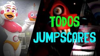 TODOS OS JUMPSCARES DA ULTIMATE CUSTOM NIGHT [upl. by Dloreg869]