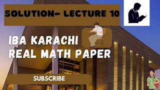 IBA Solved Sample Paper Mastering Maths  Lecture 10 Insights [upl. by Hort130]