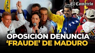 MADURO GANA LAS ELECCIONES en Venezuela MACHADO Y GONZÁLEZ refieren FRAUDE  El Comercio [upl. by Buller]