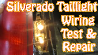 DIY Chevy Silverado GMC Sierra Taillight Repair How to Test and Repair Tail Lamp Wiring Brake Light [upl. by Flin]