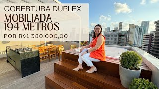 Cobertura duplex mobiliada vista mar por R 138000000 em Manaíra João Pessoa  PB [upl. by Judye]