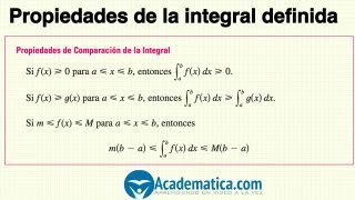 Propiedades de la integral definida  Propiedades 7 8 y 9 [upl. by Amsden]