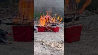 How to make matchstick House at home  Match house fireviralvideo shortsfeed experiment [upl. by Phillipe]