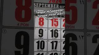 Perbedaan di kalender tanggal 16 September 2024 Maulid Nabi maulidnabi shorts september2024 [upl. by Odella]