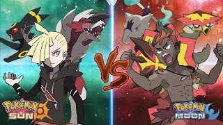 Pokemon Sun and Moon Gladion Vs Kiawe Ashs Rival Battle [upl. by Candida566]