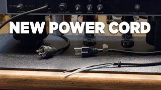 Install 3Prong Power Cord In Old Tube Amplifier [upl. by Calva]