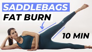 10 MIN SADDLE AREAS WORKOUT  BEST Saddlebags amp Outer Thighs Workout to SLIM DOWN  no equipment [upl. by Wieche]