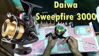 Unbox amp Review Reel Daiwa Sweepfire 3000 2B Reel Murah Dan Berkualitas [upl. by Ayrad]