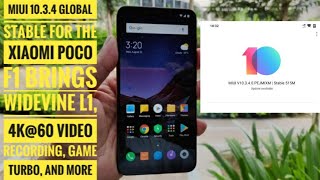 Poco F1 Latest Update MIUI 1034 Overview  Widevine L1 4K 60 FPS Game Booster [upl. by Maryjane]