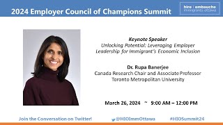 Dr Rupa Banerjee Keynote Speaker at 2024 HIO Employer Summit [upl. by Sessilu]