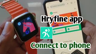 hryfine app se watch kaise connect karehryfine watch time setting [upl. by Artened12]