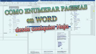 Como enumerar pagina sin indice o portada o ambas en Word 2022 [upl. by Armand]