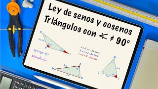 Ley de senos y cosenos con ángulos diferentes a 90° [upl. by Phelgon]