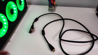 Cabo DVI para HDMI  Ligar Monitor DVI em Placa de Vídeo HDMI [upl. by Eicyaj82]