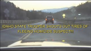 Idaho State Police Pursuit of Murderer in Coeur dAlene  Trooper Shoots Suspect’s Tires With Rifle [upl. by Rahr859]