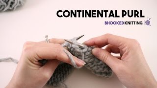 How to Knit the Continental Purl [upl. by Onihc]