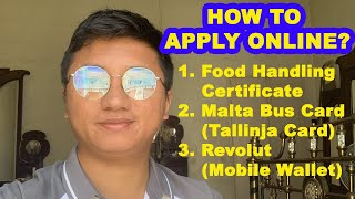 How to Apply Online Food Handling Certificate  Tallinja Bus Card and Revolut in Malta [upl. by Evander197]