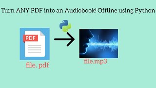 Turn ANY PDF into an Audiobook  Offline TexttoSpeech Reader with Python pyttsx3 [upl. by Aohk188]