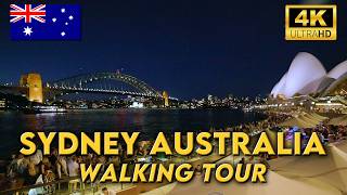 WALKING AROUND SYDNEY AUSTRALIA  Saturday Evening at Circular Quay  4K UHD Video Walk [upl. by Lean]