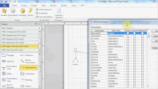 Microsoft Visio add UML include arrow [upl. by Ankney]