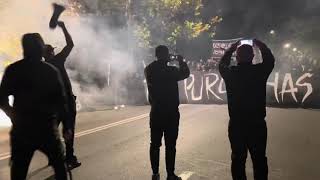 Corteo Peluza Sud inainte de FCU Craiova  CSU Craiova Tot drumul ultrasilor pana la stadion [upl. by Aerdna242]