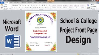 Make a Beautiful Frontpage for School Assignment amp Projects in Microsoft Word  Cover Page Designing [upl. by Ocnarf]