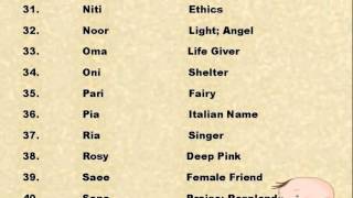 Cute Baby Girl Names With Meanings [upl. by Devan152]