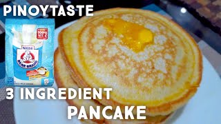 WOW 3 ING PANCAKE  PINOY TASTE  WITHOUT BAKING POWDER AND HAND MIXER [upl. by Sielen]