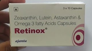 Retinox Capsule  Zeaxanthin Lutein Astaxanthin amp Omega 3 fatty Acids Capsules  Retinox Capsule Use [upl. by Enida952]