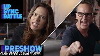 Clark Gregg vs Hayley Atwell Preshow  Lip Sync Battle [upl. by Crowe223]