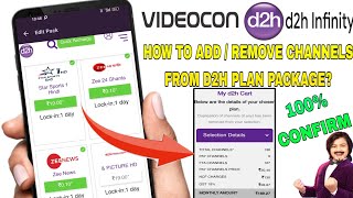 Videocon d2h channel add and remove kaise kare  How to add or remove channels on d2h infinity app [upl. by Hezekiah]