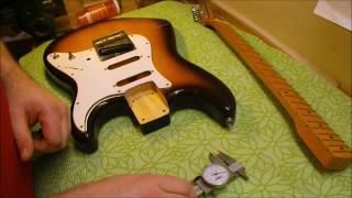 Fitting a Fender style Neck [upl. by Howlend]