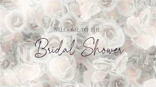 2 Hour Bridal Shower Background Video with White Roses Backdrop  365Editscom [upl. by Iur]